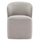 Sedia da pranzo moderna Spruce&Spring con rotelle e schienale avvolgente