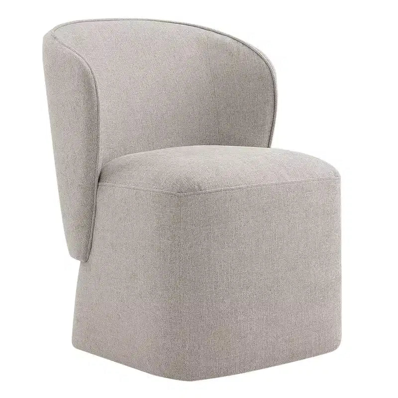 Sedia da pranzo moderna Spruce&Spring con rotelle e schienale avvolgente