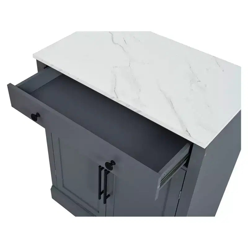 Madia moderna, Credenza con 2 ripiani regolabili e 2 ripiani a sportello, Mobile contenitore per soggiorno, ingresso, corridoio