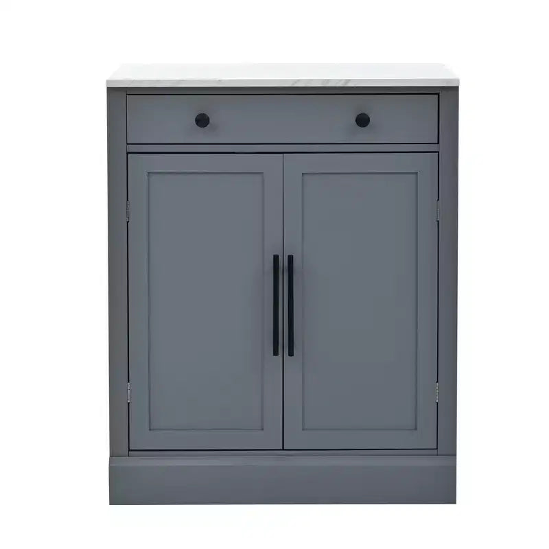 Madia moderna, Credenza con 2 ripiani regolabili e 2 ripiani a sportello, Mobile contenitore per soggiorno, ingresso, corridoio