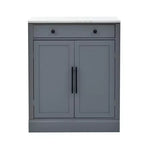Madia moderna, Credenza con 2 ripiani regolabili e 2 ripiani a sportello, Mobile contenitore per soggiorno, ingresso, corridoio