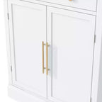 Madia moderna, Credenza con 2 ripiani regolabili e 2 ripiani a sportello, Mobile contenitore per soggiorno, ingresso, corridoio