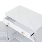 Madia moderna, Credenza con 2 ripiani regolabili e 2 ripiani a sportello, Mobile contenitore per soggiorno, ingresso, corridoio