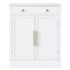 Madia moderna, Credenza con 2 ripiani regolabili e 2 ripiani a sportello, Mobile contenitore per soggiorno, ingresso, corridoio