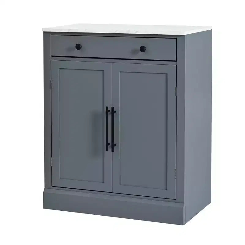 Madia moderna, Credenza con 2 ripiani regolabili e 2 ripiani a sportello, Mobile contenitore per soggiorno, ingresso, corridoio