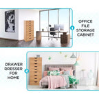 Home Imports Emporium Cassettiera Classificatore da Ufficio a 9 Cassetti con Cassetti Alti