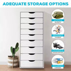 Home Imports Emporium Cassettiera Classificatore da Ufficio a 9 Cassetti con Cassetti Alti