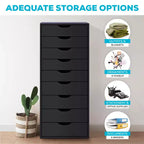 Home Imports Emporium Cassettiera Classificatore da Ufficio a 9 Cassetti con Cassetti Alti