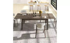 Tavolo da pranzo estensibile Zevemomo, da 6-12 posti, 180-270 cm, tavolo da cucina moderno rettangolare lungo con binario in metallo per cucina, soggiorno, ufficio - Marrone