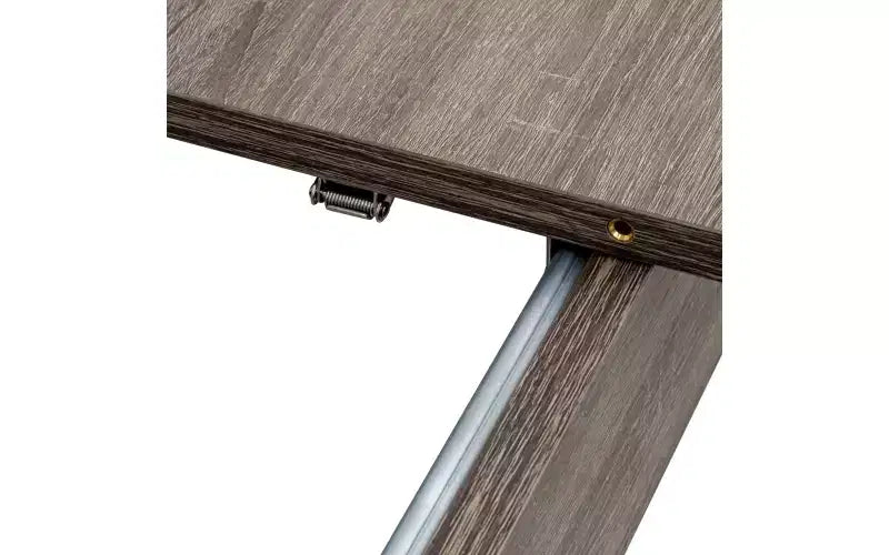 Tavolo da pranzo estensibile Zevemomo, da 6-12 posti, 180-270 cm, tavolo da cucina moderno rettangolare lungo con binario in metallo per cucina, soggiorno, ufficio - Marrone