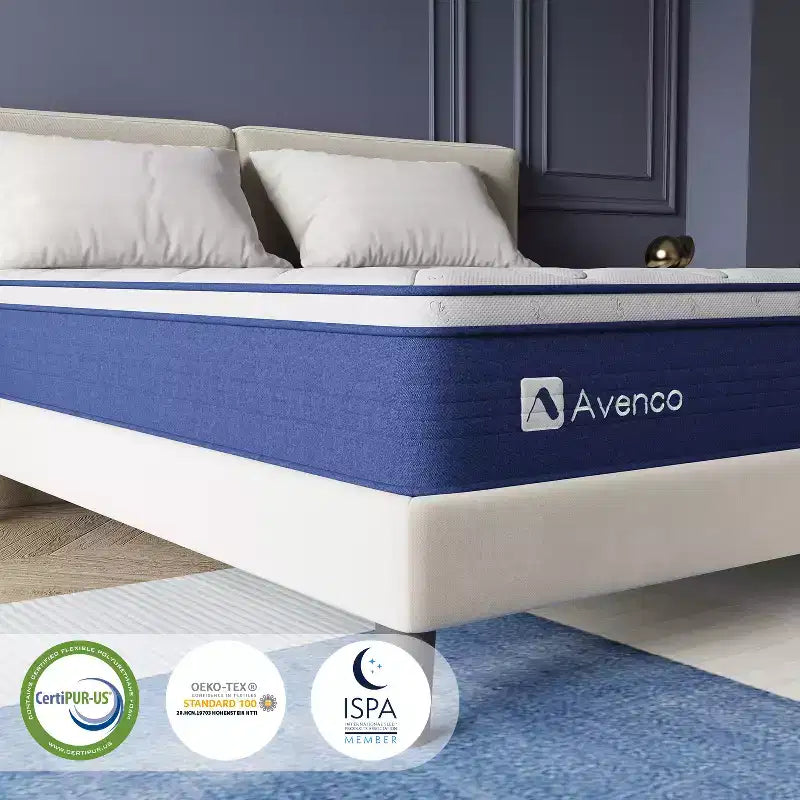 Materasso Ibrido Avenco Medium Twin da 10 pollici con Memory Foam/Molle Insacchettate in Scatola