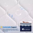 Materasso Ibrido Avenco Medium Twin da 10 pollici con Memory Foam/Molle Insacchettate in Scatola