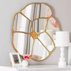 Baxton Studio Novia Antique Goldleaf Flower Accent Wall Mirror