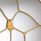 Specchio da parete Baxton Studio Novia con fiore e foglia d'oro anticato