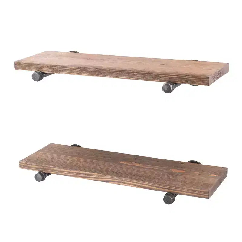 RESTORE Sunset Brown 24 in. Shelves with Straight Brackets by Pipe Decor