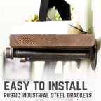 RESTORE Ripiani in marrone tramonto da 24 pollici con staffe diritte di Pipe Decor