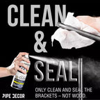 RESTORE Ripiani in marrone tramonto da 24 pollici con staffe diritte di Pipe Decor