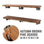 RESTORE Ripiani Marrone Autunno 36 pollici con Staffe a L di Pipe Decor
