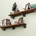 RESTORE Ripiani Marrone Autunno 36 pollici con Staffe a L di Pipe Decor