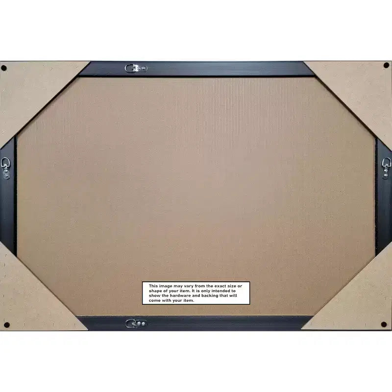 Specchio da parete per bagno Amanti Art Pia Petite Bevel marrone medio 28,75 x 22,75 pollici