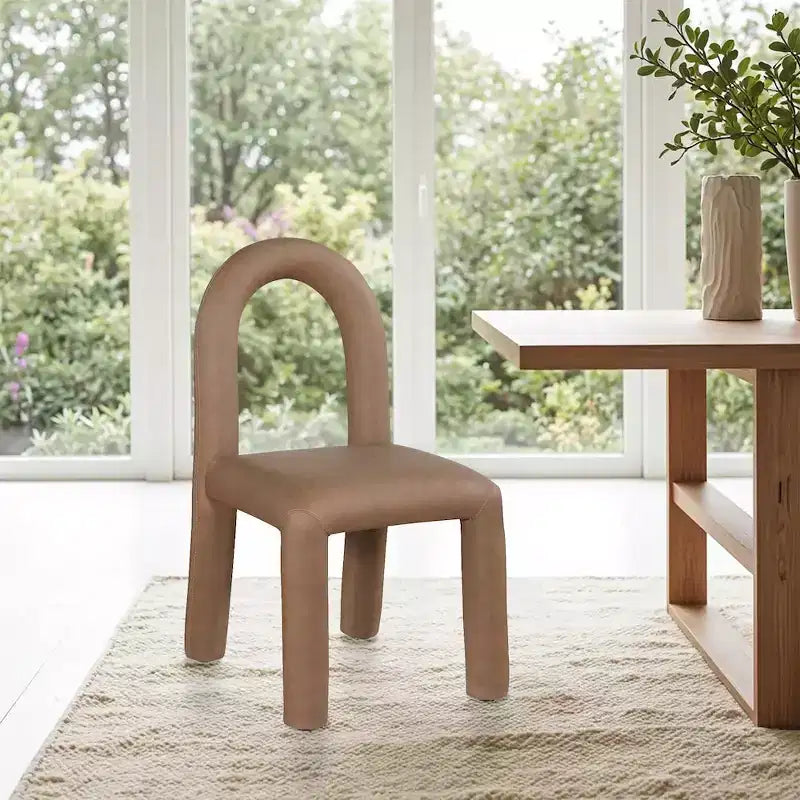 Sedia da pranzo Amari in pelle vegana, set da 2