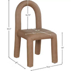 Sedia da pranzo Amari in pelle vegana, set da 2
