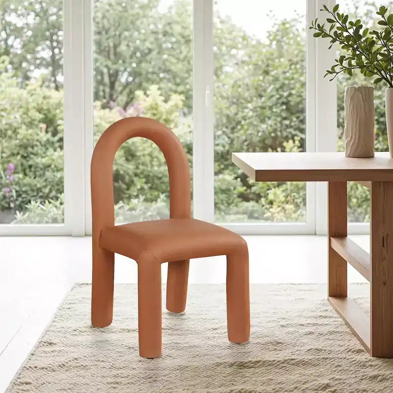 Sedia da pranzo Amari in pelle vegana, set da 2