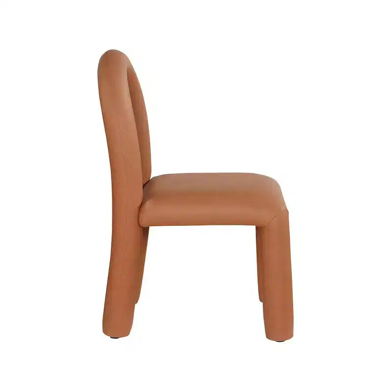 Sedia da pranzo Amari in pelle vegana, set da 2