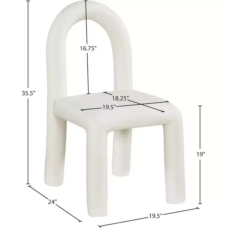 Sedia da pranzo Amari in pelle vegana, set da 2