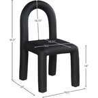 Sedia da pranzo Amari in pelle vegana, set da 2