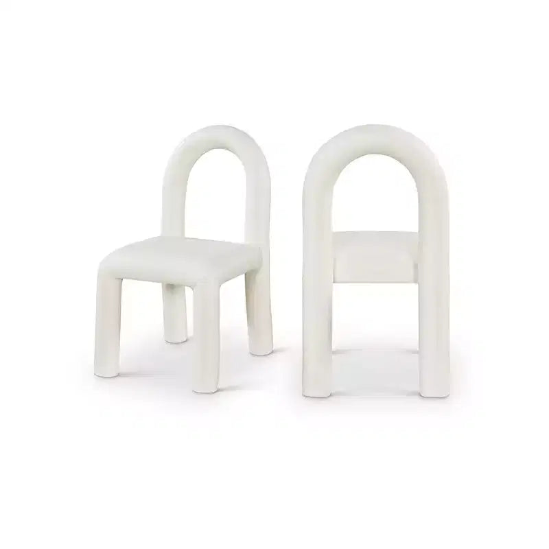 Sedia da pranzo Amari in pelle vegana, set da 2