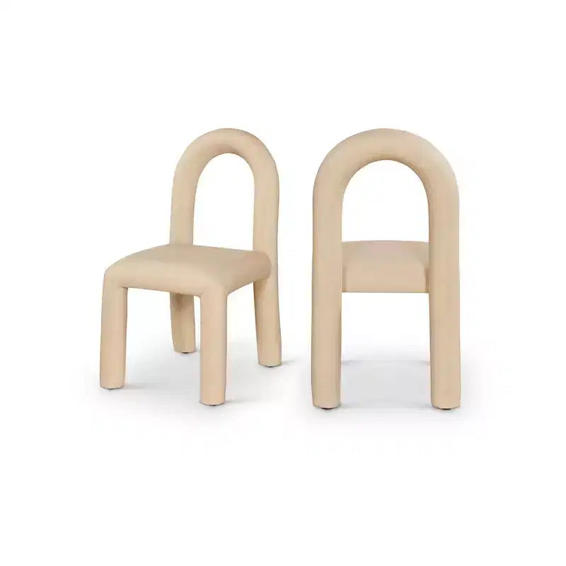 Sedia da pranzo Amari in pelle vegana, set da 2