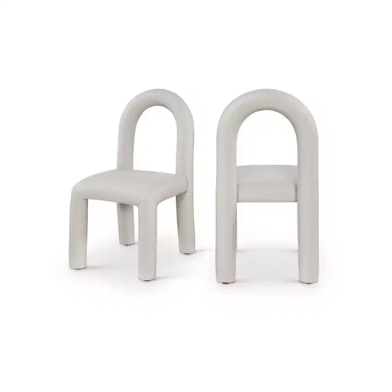 Sedia da pranzo Amari in pelle vegana, set da 2