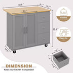 Carrello da Cucina Movibile Celebalcony da 39,8" W, Armadio Utilità con 3 Cassetti, 2 Ante, Portasciugamani per Sala da Pranzo