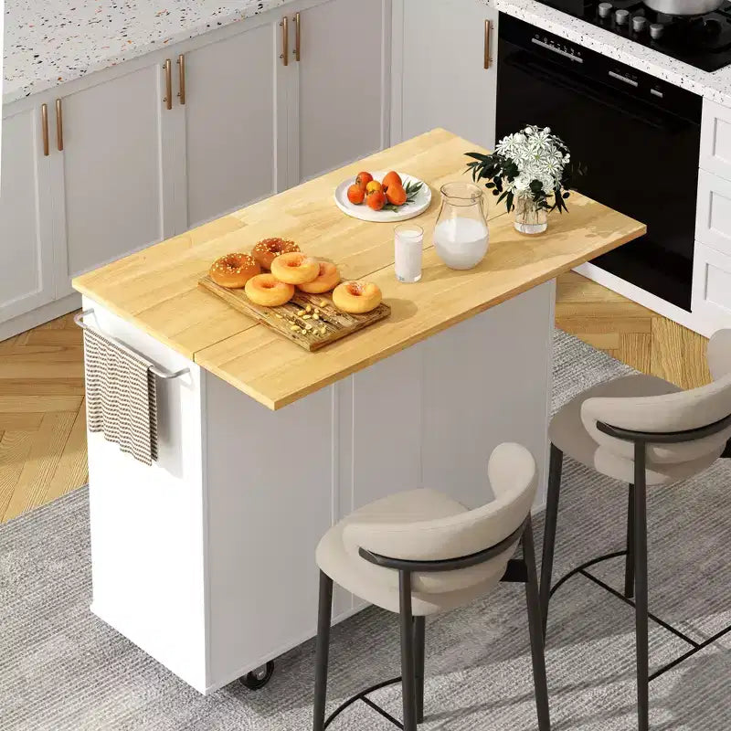 Carrello da Cucina Movibile Celebalcony da 39,8" W, Armadio Utilità con 3 Cassetti, 2 Ante, Portasciugamani per Sala da Pranzo