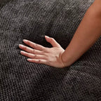 Poltrona girevole singola in ciniglia nera da 55 pollici con schiuma per soggiorno, camera da letto, salotto e sala proiezioni