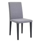 Set di 4 sedie da pranzo imbottite con gambe in metallo, moderno minimalista grigio