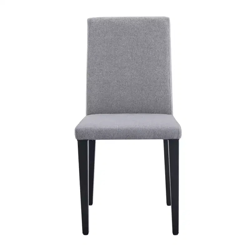 Set di 4 sedie da pranzo imbottite con gambe in metallo, moderno minimalista grigio