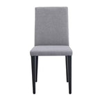 Set di 4 sedie da pranzo imbottite con gambe in metallo, moderno minimalista grigio