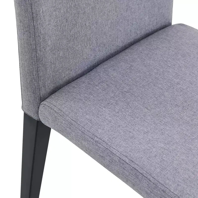 Set di 4 sedie da pranzo imbottite con gambe in metallo, moderno minimalista grigio