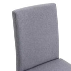 Set di 4 sedie da pranzo imbottite con gambe in metallo, moderno minimalista grigio