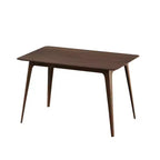 Tavolo da pranzo moderno da 120 cm con gambe in legno di caucciù, Tavolo da cucina con design minimalista, Tavolino per soggiorno, Sala da pranzo