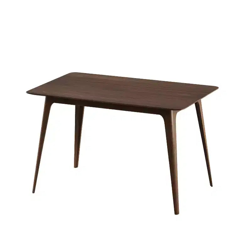 Tavolo da pranzo moderno da 120 cm con gambe in legno di caucciù, Tavolo da cucina con design minimalista, Tavolino per soggiorno, Sala da pranzo