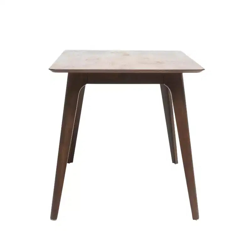 Tavolo da pranzo moderno da 120 cm con gambe in legno di caucciù, Tavolo da cucina con design minimalista, Tavolino per soggiorno, Sala da pranzo