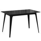 Tavolo da pranzo moderno da 120 cm con gambe in legno di caucciù, Tavolo da cucina con design minimalista, Tavolino per soggiorno, Sala da pranzo