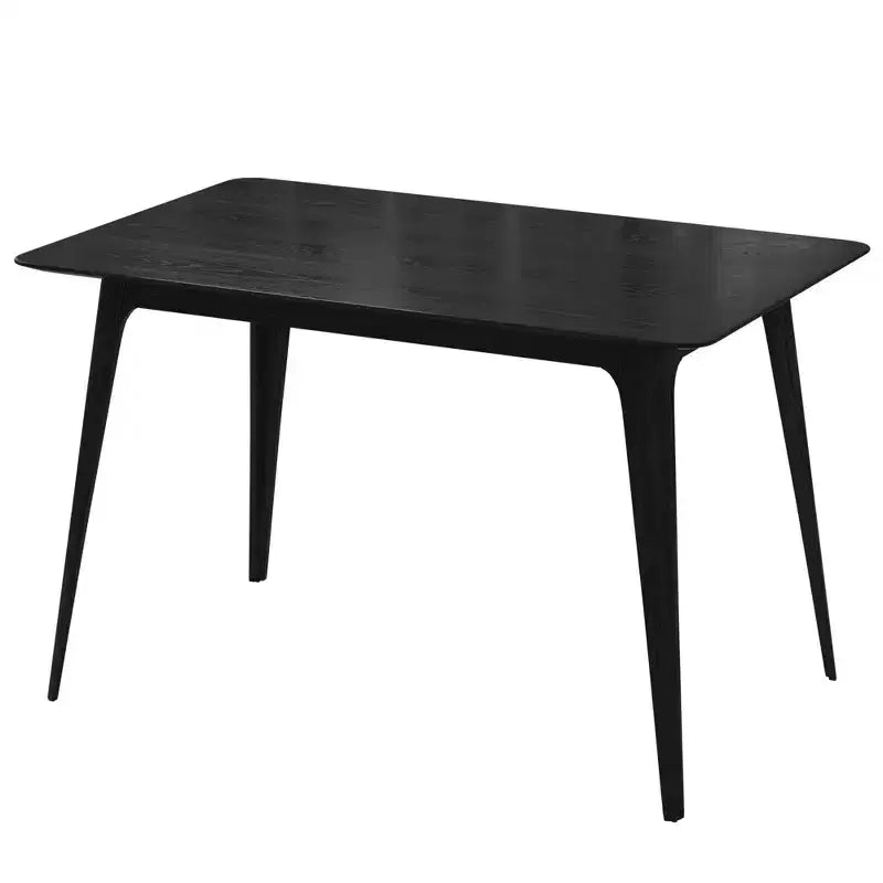 Tavolo da pranzo moderno da 120 cm con gambe in legno di caucciù, Tavolo da cucina con design minimalista, Tavolino per soggiorno, Sala da pranzo