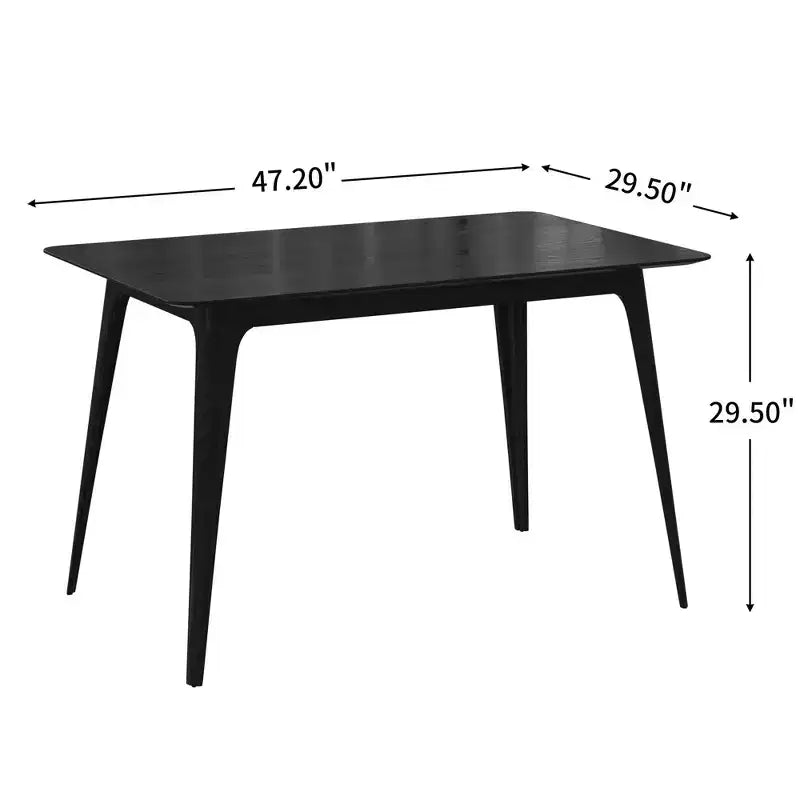 Tavolo da pranzo moderno da 120 cm con gambe in legno di caucciù, Tavolo da cucina con design minimalista, Tavolino per soggiorno, Sala da pranzo