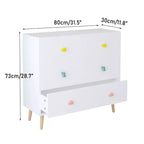 Comodini moderni con cassetti dal design colorato, cassettiere in legno per bambini, cassettiere per camera da letto, cameretta per bambini