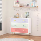 Comodini moderni con cassetti dal design colorato, cassettiere in legno per bambini, cassettiere per camera da letto, cameretta per bambini