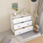 Comodini moderni con cassetti dal design colorato, cassettiere in legno per bambini, cassettiere per camera da letto, cameretta per bambini